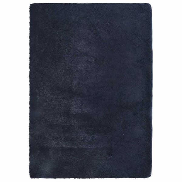 Ryamatta med lång lugg NAVARRA marinblå 240x340 cm polyester