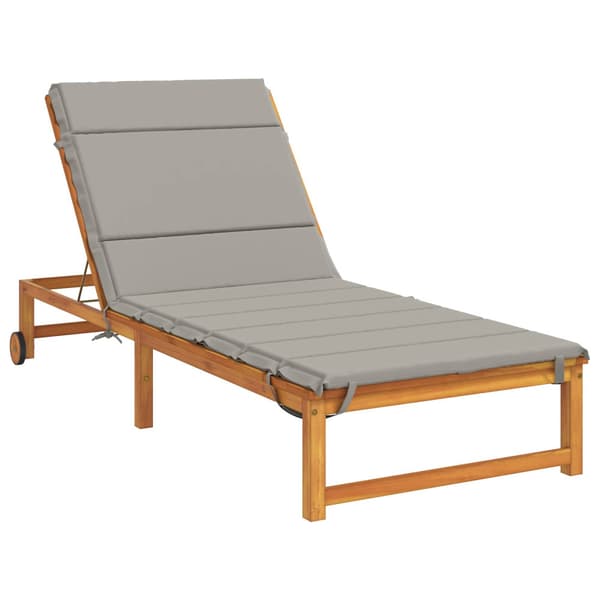 Solstol Kudde GEMERT 100% Polyester Grå 200 x 80 x 3 cm