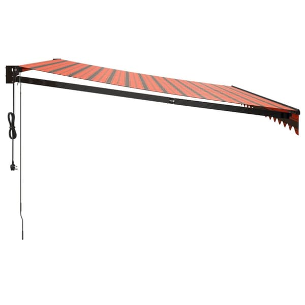 Automatisk infällbar markis orange och brun 4x3 m