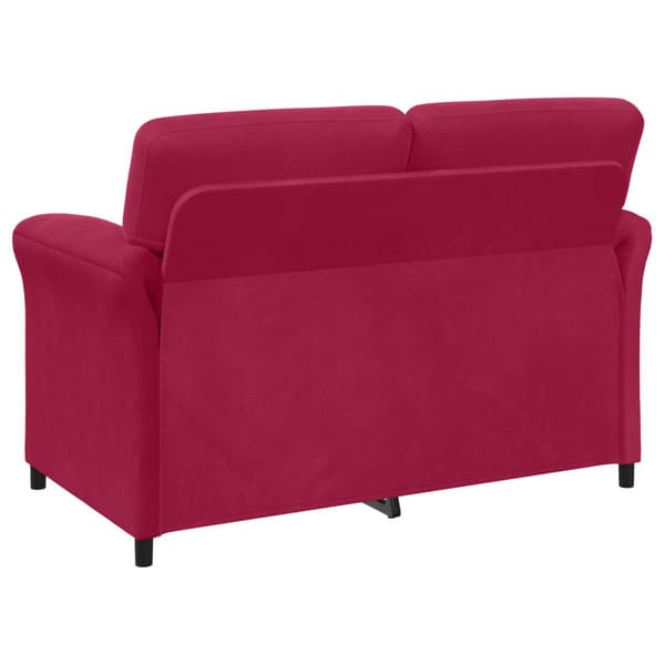 2-sits soffa Vinröd 138 x 83 x 95 cm Sammet