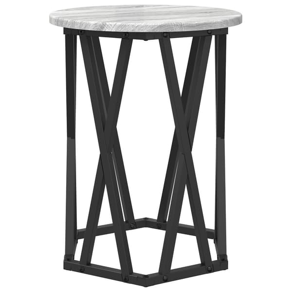 Kaffeebord 2 pcs Grå Sonoma Konstruerat trä och stål