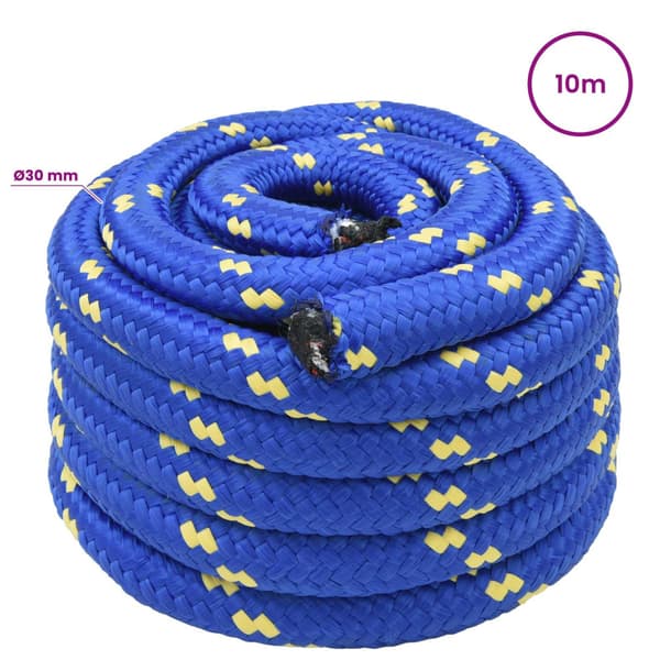Mångsidigt bruksrep 30 mm 10 m Blå PP 5400 kg Maxbelastning