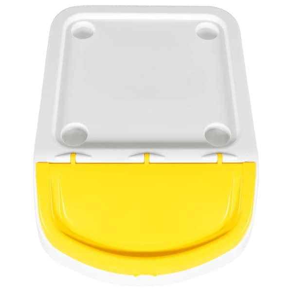 Stapelbara soptunnor med lock 3 st vit PP 120 L