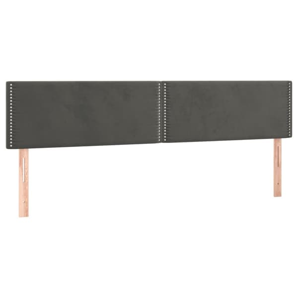 Sänggavlar mörkgrå 160x5x78/88 cm sammet