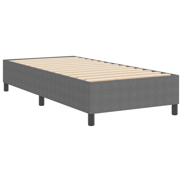 Plattform sängram Ljusgrå 100 x 200 cm Kordread tyg