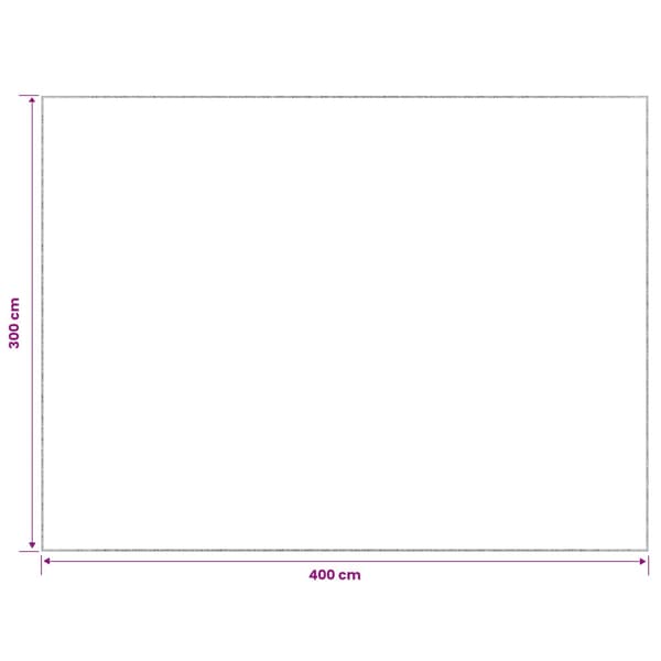 Matta Gräddvit 300 x 400 cm 100% Polyester 3 mm Tvättbar