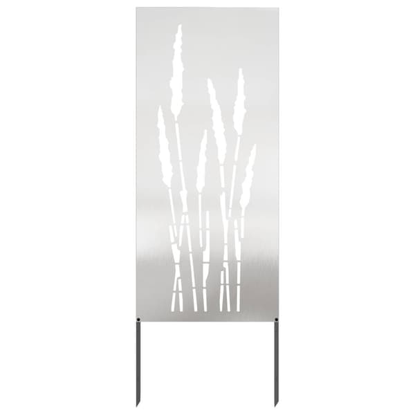 Trädgårds integritetsskärm Silver 50 x 140 cm Rostfritt stål