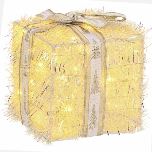 Ljusande julklapp 3 st 64 LED-lampor Varmvit