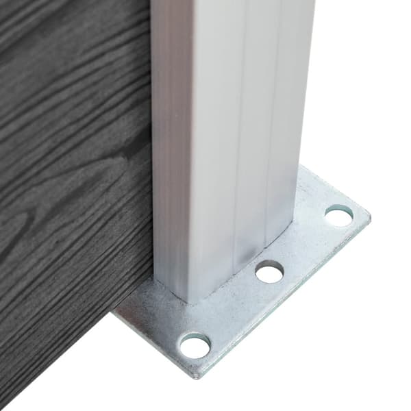 Staketpaneler WPC 699x146 cm svart