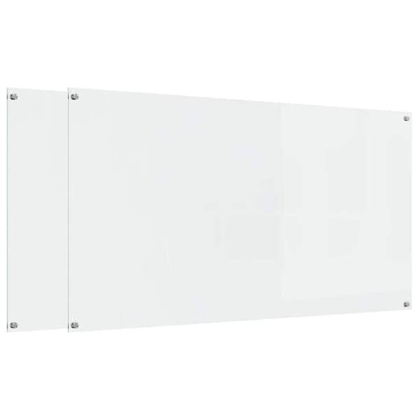 Köksskydd 2 pcs Transparent 110 x 60 cm härdat glas