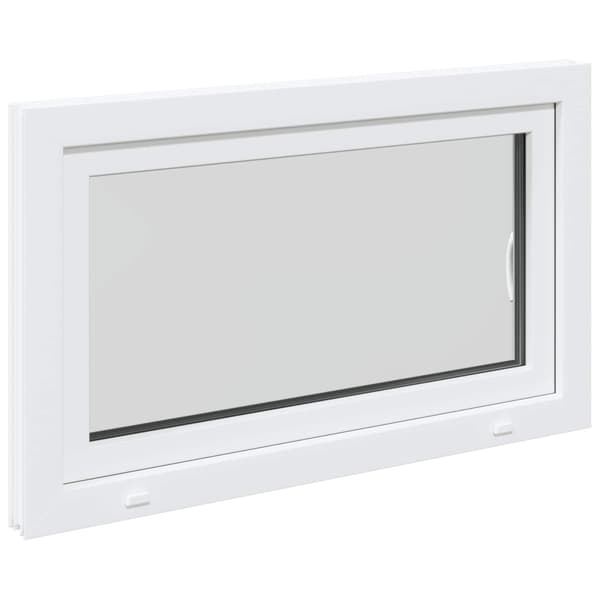 Källarfönster RISOR Vit 100 x 60 cm PVC och glas