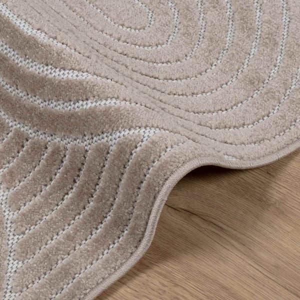 Områdesmattor Rektangulär PALMERAS Beige 170 x 120 cm Polyester