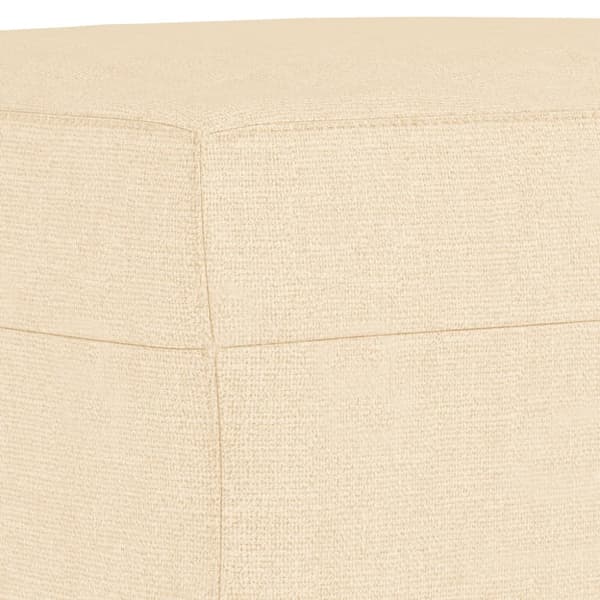 Fotpall gräddvit 70x55x41 cm tyg