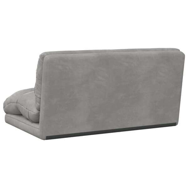 Golvstol Ljusgrå 110 x 82 x 55 cm Sammet