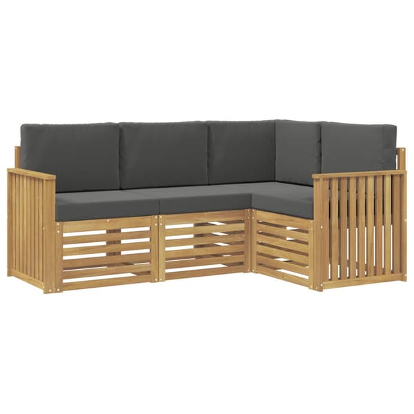 Soffgrupper 4 pcs Vit och antracit 187,5 x 128,5 x 73 cm