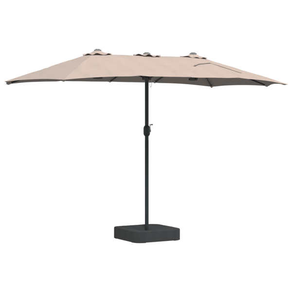 Trädgårdsparasol Taupe 385 x 209 x 244 cm Polyester