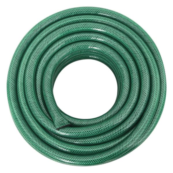 Trädgårdsslang med kopplingar grön 0,75" 50 m PVC