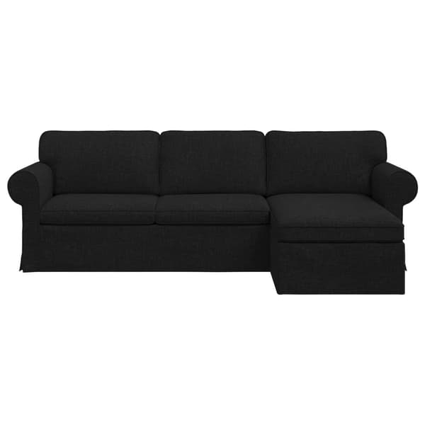 Soffa Svart 245 x 138 x 80 cm tyg