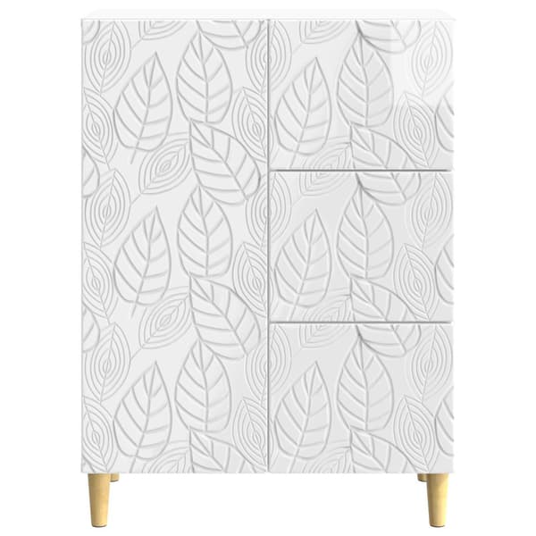 Sideboard Vit högglans 66 x 34,5 x 90 cm Konstruerat trä