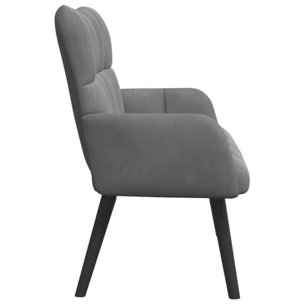 Tvåsitssoffa Mörkgrå 115 x 61 x 87 cm Sammet