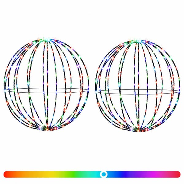 Julspira med belysning 2 st 320 LED-lampor RGB