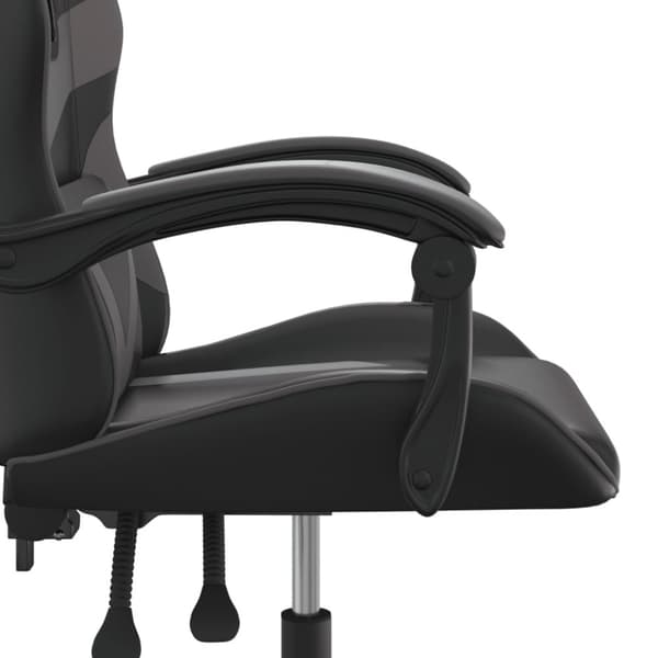 Gamingstol svart och grå konstläder