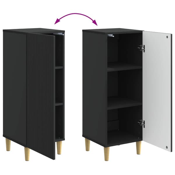 Sideboard Svart 33 x 34,5 x 90 cm Konstruerat trä