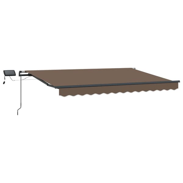 Utfällbar markis Taupe 450 × 300 cm tyg