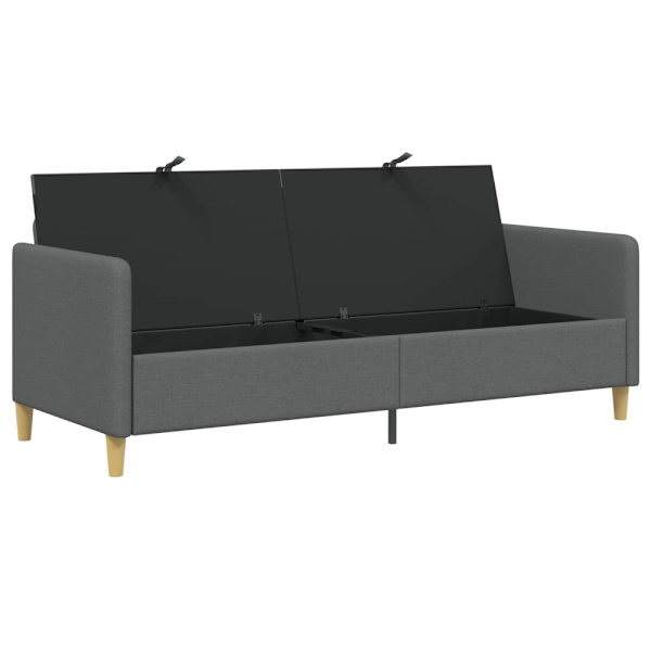 Soffa med förvaring Mörkgrå 192 x 78 x 87 cm Polyester