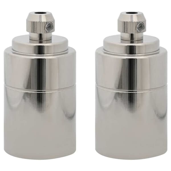 Lamphållare 2 st Satin Nickel E27