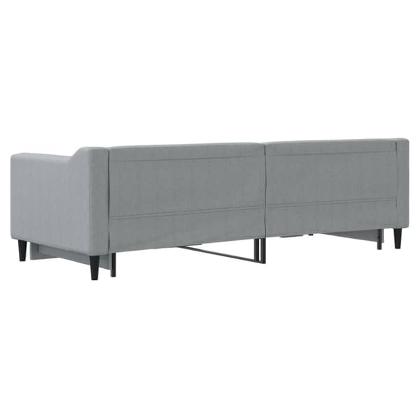 Dagbädd utdragbar ljusgrå 80x200 cm tyg