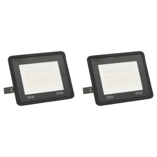 Strålkastare 2 st 50 W LED varmvit