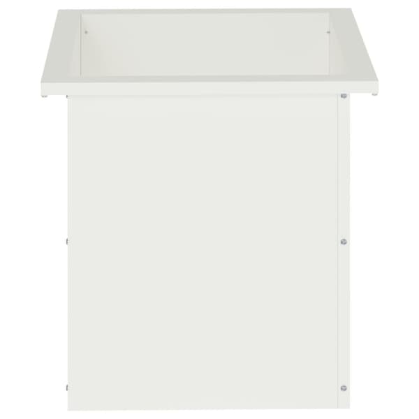 Odlingslåda med LED 2 st Vit 40 x 40 x 40 cm Stål