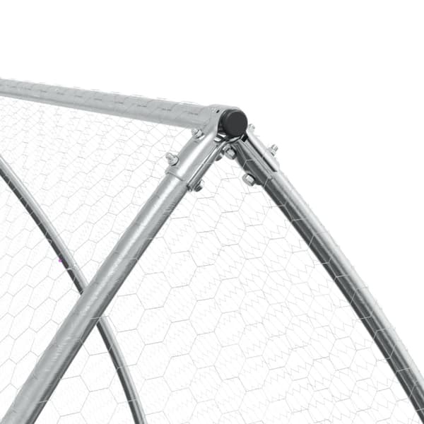 Hönsbur silver 300x105x120 cm galvaniserat stål