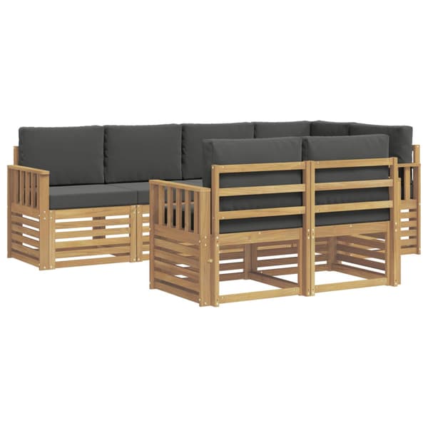 Utomhussoffset 7 pcs Vit och antracit 247 x 128,5 x 73 cm