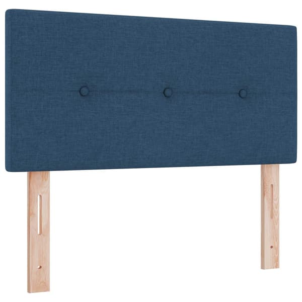 Förvaringssäng med madrass Blå 100 x 200 cm Sammet