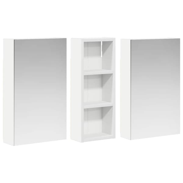 Badrumsskåpsset 3 st 80 x 10,5 x 50 cm Konstruerat trä