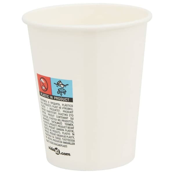 Kaffekoppar i papper 1000 st 8oz 200ml vit