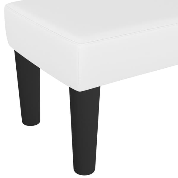 Bänk vit 70x30x30 cm konstläder