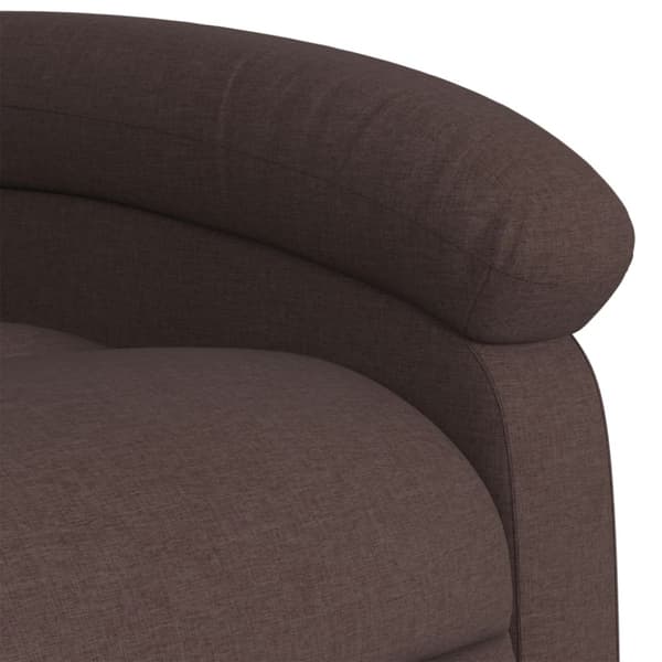 Reclinerfåtölj mörkbrun tyg