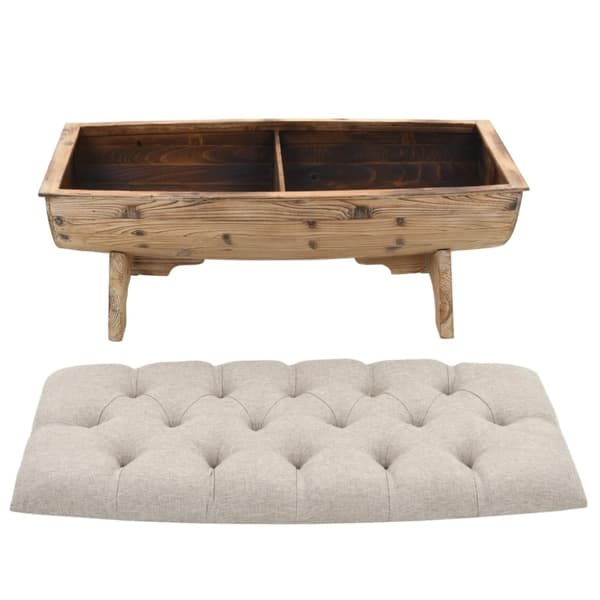 Förvaringsbänk 103 cm Massivt Furu
