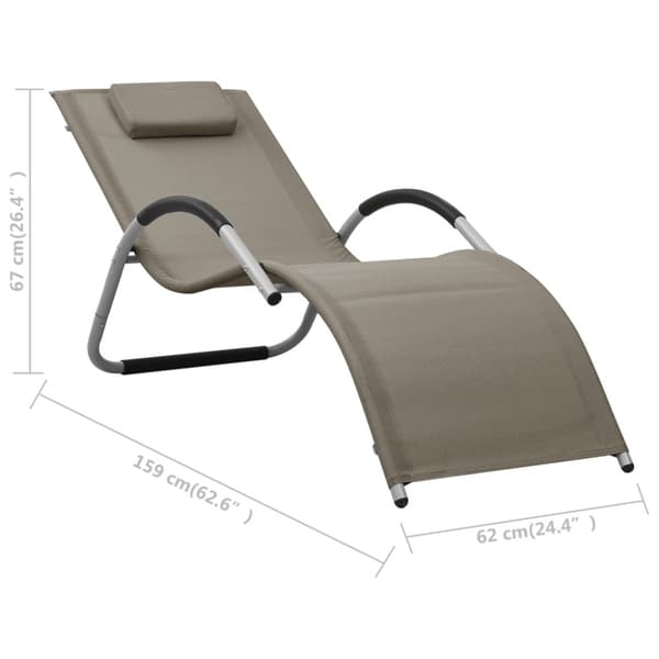 Solsäng textilen taupe och grå