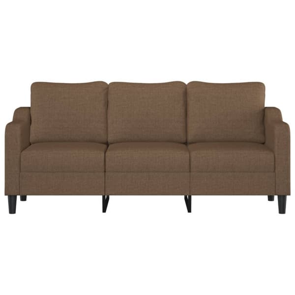 3-sitssoffa brun 180 cm tyg