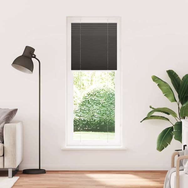 Plisserad persienn svart 80x200 cm tyg bredd 79,4 cm polyester