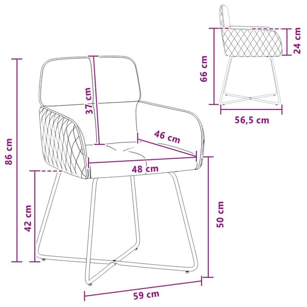 Matstolar 4 pcs Sammet Ljusgrå 59 x 56,5 x 86 cm