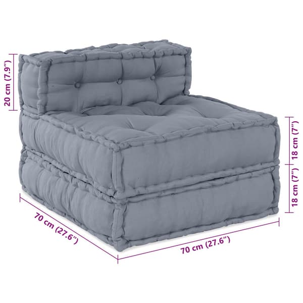 Modulsofa enhet Grå 70 x 70 x 56 cm Tyg