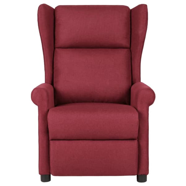 Reclinerfåtölj vinröd tyg