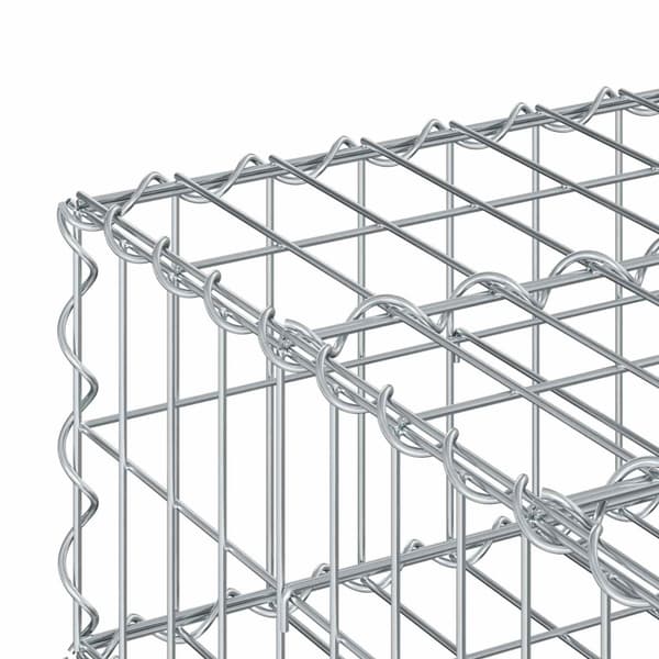 Gabion upphöjd säng Silver