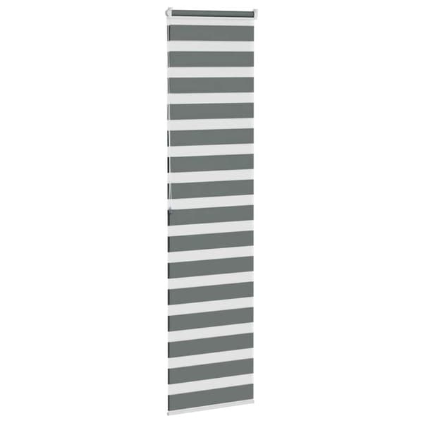 Rullgardin zebra mörkgrå 55x200 cm tyg bredd 50,9 cm polyester