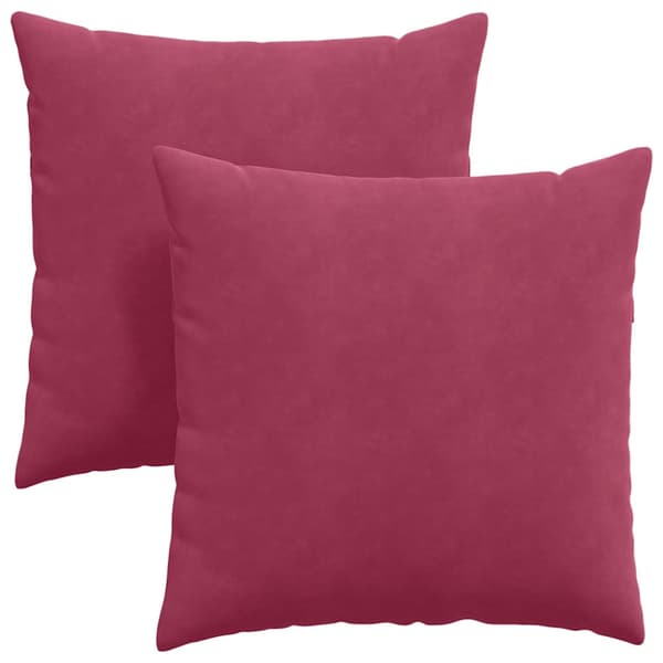 Sofakuddar 2 pcs Vinröd 60 x 60 cm Kordread tyg